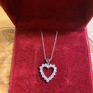 Elegant Sterling Necklace with Pink CZs Gemstone